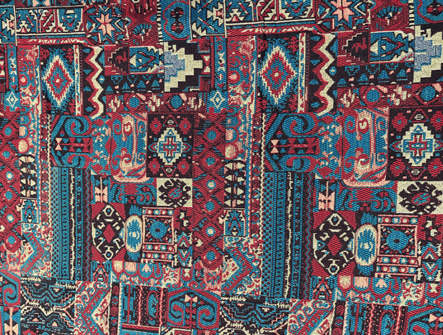 Jacquard Kilim-Pattern Fabric
